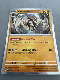 Pokemon TCG * Scarlet & Violet 151 * 141/165 Kabutops Rare * HOLO * FRESH PK - Image 5