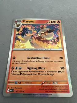 Pokemon TCG * Scarlet & Violet 151 * 136/165 Flareon Rare * HOLO * FRESH PK - Image 5
