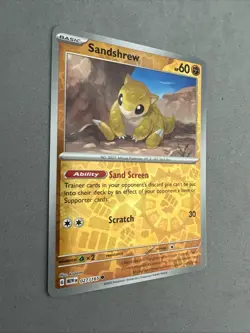 Pokemon TCG * Scarlet & Violet 151 * 027/165 Sandshrew C * REVERSE HOLO * NM - Image 2