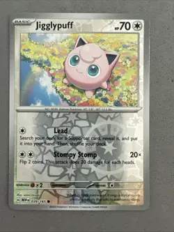Pokemon TCG * Scarlet & Violet 151 * 039/165 Jigglypuff C * REVERSE HOLO * NM - Image 1