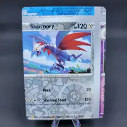 Pokemon TCG NFC Error Miscut Skarmory 142/197 Reverse Holo Obsidian Flames - Image 1