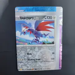 Pokemon TCG NFC Error Miscut Skarmory 142/197 Reverse Holo Obsidian Flames - Image 3
