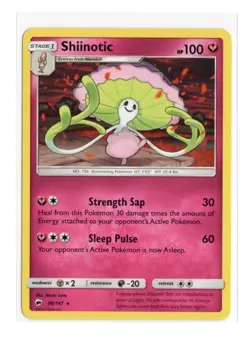 Pokemon Shiinotic 98/147 Burning Shadows Rare NM 2017 Sun & Moon English - Image 1