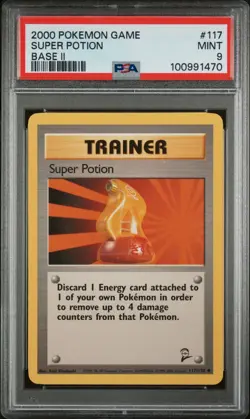 Super Potion - 117/130 Base Set II - WOTC Unlimited - Pokemon TCG - PSA 9 Mint - Image 1