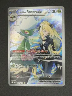 Pokemon Destined Rivals Cynthia's Roserade Illustration Rare 184/182 - Image 1