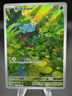 Pokemon TCG Bulbasaur 166/165 Scarlet & Violet 151 Illustration Rare NM English - Image 1