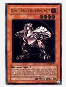 Horus the Black Flame Dragon LV4(SOD-EN006)-1st Edition Ultimate Rare*FREE SHIPP - Image 1