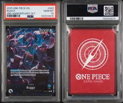 2025 ONE PIECE ENGLISH VERSION 2ND ANNIVERSARY SET #042 BUGGY PSA 10 - Image 3