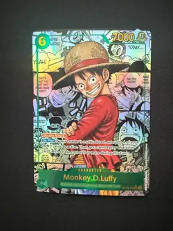 One Piece English #OP13-118 Monkey D Luffy Manga Alternate Art Secret Rare - Image 1