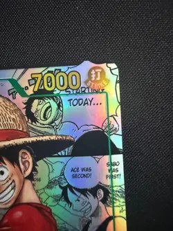 One Piece English #OP13-118 Monkey D Luffy Manga Alternate Art Secret Rare - Image 4