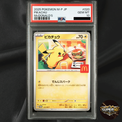 PSA 10 Pikachu 2025 McDonald's Promo 020/M-P Japanese Pokemon Card Gem Mint us - Image 1