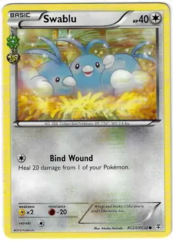 NM Pokemon TCG Radiant Collection Swablu Common Regular - Image 1