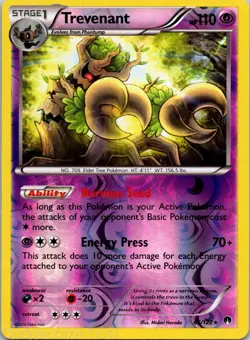 Trevenant 65/122 Rare BREAKpoint Pokemon Reverse Holo NM - Image 1