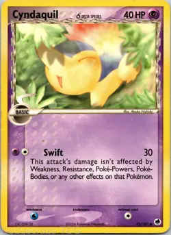 Cyndaquil 45/101 Common Dragon Frontiers Pokemon MP - Image 1