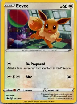 Eevee SWSH212 Promo SWSH Black Star Pokemon NM - Image 1