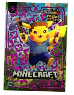 POKEMON PIKACHU COSPLAY! *MINECRAFT * E37 * BOX HIT* HOLOGRAPHIC - Image 1