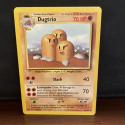 Dugtrio 19/102 - Base Set Pokemon TCG- 1999 WOTC - NM/LP - Image 1