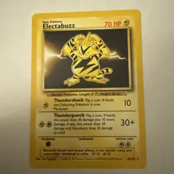 1999 Pokemon Electabuzz base Set #20 Non-Holo Rare LP TCG Nintendo - Image 2