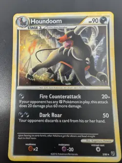 Pokemon TCG Houndoom 5/90 Holo HS Rare Undaunted 2010 Kagemaru Himeno - Image 4