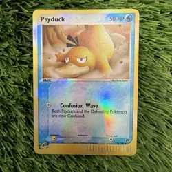 Psyduck 73/100 Sandstorm Reverse Holo Pokemon LP+ - Image 1