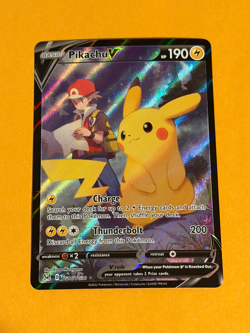 2022 Pokemon Lost Origin Pikachu V Full Art #TG16/TG30 NM- - Image 1