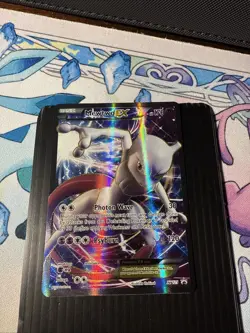 2016 Pokemon Mewtwo EX XY125 Black Star Promo Full Art Holo - Image 1