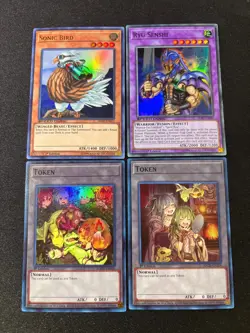 Yugioh Played Foil Lot - Ryu Senshi, Sonic Bird, Spirit Charmers Tokens MP/HP - Image 1