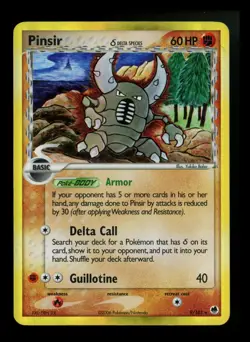 Pinsir 9/101 Delta Species EX Dragon Frontiers 2006 Holo Rare Pokemon Card TCG - Image 1