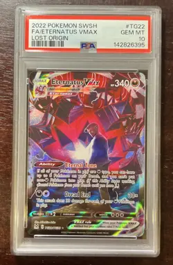 PSA 10 GEM MINT - Eternatus VMAX TG22/TG30 Lost Origin Full Art Pokemon Card - Image 1