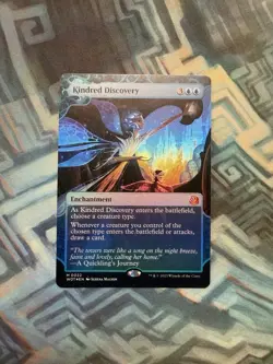 Foil Kindred Discovery Wilds of Eldraine: Enchanting Tales NM w/ Rough Cut Edges - Image 1