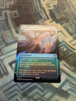Foil Kindred Discovery Wilds of Eldraine: Enchanting Tales NM w/ Rough Cut Edges - Image 2