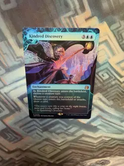 Foil Kindred Discovery Wilds of Eldraine: Enchanting Tales NM w/ Rough Cut Edges - Image 3