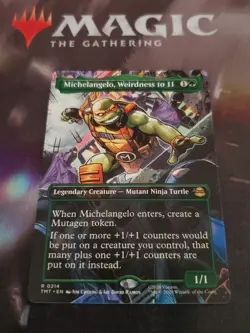 Mtg. Michelangelo, Weirdness to 11. Borderless. Teenage Mutant Ninja Turtles. Nm - Image 1