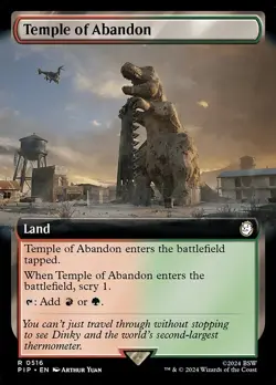 Temple of Abandon Extended Art Foil - PIP 0516 - NM - MTG Magic - Image 1