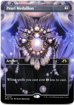 Pearl Medallion (Borderless) #347 (NM) Modern Horizons 3 MH3 Magic MTG - Image 1