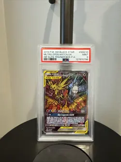 2019 Pokemon Sun & Moon Black Star Moltres & Zapdos & Articuno GX Promo PSA 9 - Image 1