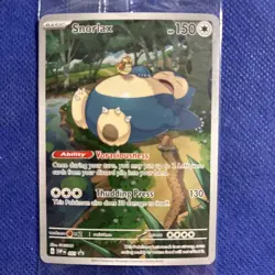 SEALED! Snorlax Pokemon Scarlet Violet 151 Promo Illustration Rare 051 - Mint B - Image 2