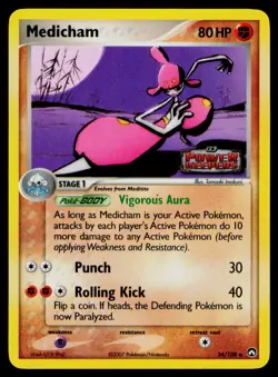 Medicham Reverse Holo #34/108 Uncommon Pokemon Power Keepers NM - Image 1