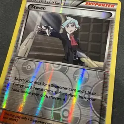Steven [Reverse Holo] #90 Pokemon Roaring Skies NM - Image 2