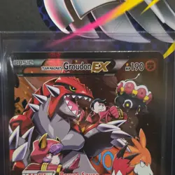 Pokemon TCG Team Magma's Groudon EX Holo Ultra Rare Double Crisis 15/34 190 HP - Image 2