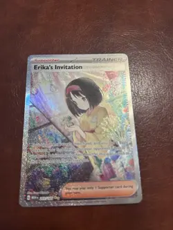 Pokemon Erika's Invitation 203/165 Scarlet & Violet 151 Full Art Holo Rare - Image 1