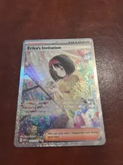 Pokemon Erika's Invitation 203/165 Scarlet & Violet 151 Full Art Holo Rare - Image 3