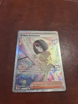 Pokemon Erika's Invitation 203/165 Scarlet & Violet 151 Full Art Holo Rare - Image 4
