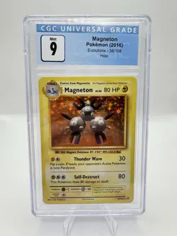 CGC 9 -Magneton Holo 38/108 - 2016 Pokemon XY Evolutions - Image 1