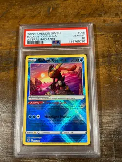 POKEMON 2022 Astral Radiance RADIANT GRENINJA #046 PSA 10 Gem Mint RARE - Image 1