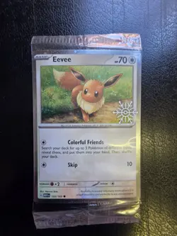 Eevee 133/165 151 2025 Holiday Stamped Promo Pokemon Card - NM SEALED - Image 1