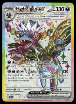 Pokemon Cards Hydreigon ex 223/191 Surging Sparks Ultra Rare NM - Image 1