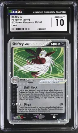 CGC 10 GEM MINT Shiftry ex 2007 EX Power Keepers 97/108 Holo Pokemon Card - Image 1