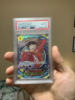 One Piece Day 2024 Monkey D. Luffy SR OP07-109 Promo Card JP Edition PSA 10 - Image 1