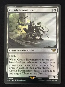 1x MTG Orcish Bowmasters (Foil) - Universes Beyond: The Lord of the Rings (LTR) - Image 1